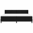 Box spring seng med hovedgærde Sort 200 x 200 cm Stof