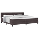 Box spring seng med hovedgærde Mørk Brun 200 x 200 cm Stof