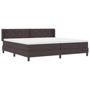 Box spring seng med hovedgærde Mørk Brun 200 x 200 cm Stof