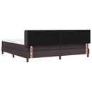 Box spring seng med hovedgærde Mørk Brun 200 x 200 cm Stof