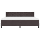 Box spring seng med hovedgærde Mørk Brun 200 x 200 cm Stof