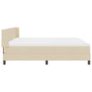 Box spring seng med hovedgærde Creme 200 x 200 cm Stof