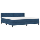 Box spring seng med hovedgærde Blå 200 x 200 cm Stof