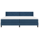 Box spring seng med hovedgærde Blå 200 x 200 cm Stof