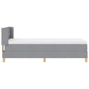 Box spring seng med madras Lysegrå 200 x 80 cm Stof