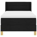 Box spring seng med madras med hovedgærde Sort 200 x 80 cm Stof