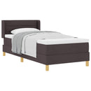 Box spring seng med madras Mørk Brun 200 x 80 cm Stof