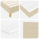 Box spring seng med madras Creme 200 x 80 cm Stof