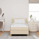 Box spring seng med madras Creme 200 x 80 cm Stof