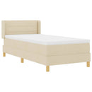 Box spring seng med madras Creme 200 x 80 cm Stof