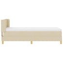 Box spring seng med madras Creme 200 x 80 cm Stof