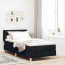 Box spring seng med madras med hovedgærde Sort 190 x 90 cm Stof