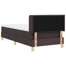 Box spring seng med madras Mørk Brun 190 x 90 cm Stof