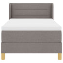 Box spring seng med madras Gråbrun 200 x 90 cm Stof