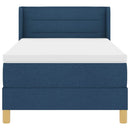 Box spring seng med madras med hovedgærde Blå 200 x 100 cm Stof