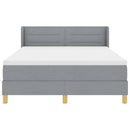 Box spring seng med madras Lysegrå 190 x 140 cm Stof