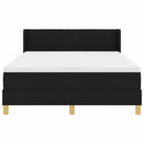 Box spring seng med madras Sort 190 x 140 cm Stof