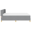 Box spring seng med madras Lysegrå 200 x 140 cm Stof