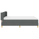 Box spring seng med madras Mørkegrå 200 x 140 cm Stof