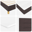 Box spring seng med madras Mørk Brun 200 x 140 cm Stof
