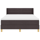 Box spring seng med madras Mørk Brun 200 x 140 cm Stof