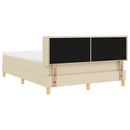 Box spring seng med madras Creme 200 x 140 cm Stof