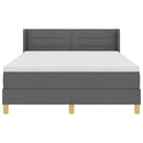 Box spring seng med madras Mørkegrå 200 x 160 cm Stof