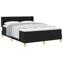 Box spring seng med madras Sort 200 x 160 cm Stof