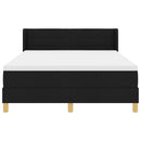 Box spring seng med madras Sort 200 x 160 cm Stof