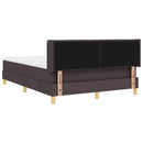 Box spring seng med hovedgærde Gråbrun 200 x 160 cm Stof