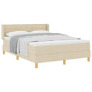 Box spring seng med madras Creme 200 x 160 cm Stof