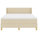 Box spring seng med madras Creme 200 x 160 cm Stof