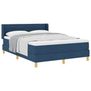 Box spring seng med madras med hovedgærde Blå 200 x 160 cm Stof
