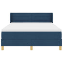 Box spring seng med madras med hovedgærde Blå 200 x 160 cm Stof