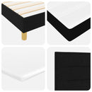 Box spring seng med madras Sort 200 x 180 cm Stof
