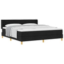 Box spring seng med madras Sort 200 x 180 cm Stof
