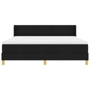 Box spring seng med madras Sort 200 x 180 cm Stof