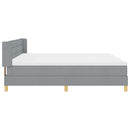 Box spring seng med madras Lysegrå 200 x 200 cm Stof