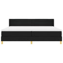 Box spring seng med madras Sort 200 x 200 cm Stof