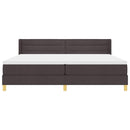 Box spring seng med madras Mørk Brun 200 x 200 cm Stof