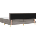 Box spring seng med madras Gråbrun 200 x 200 cm Stof