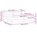 Box spring seng med madras Creme 200 x 200 cm Stof