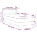 Box spring seng med hovedgærde Mørkegrå 200 x 80 cm Stof
