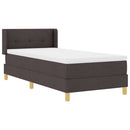 Box spring seng med hovedgærde Mørk Brun 200 x 80 cm Stof