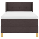 Box spring seng med hovedgærde Mørk Brun 200 x 80 cm Stof