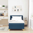 Box spring seng med hovedgærde Blå 200 x 80 cm Stof