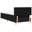 Box spring seng med hovedgærde Sort 190 x 90 cm Stof