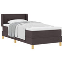 Box spring seng med hovedgærde Mørk Brun 190 x 90 cm Stof
