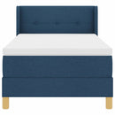 Box spring seng med hovedgærde Blå 190 x 90 cm Stof