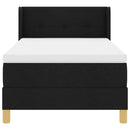 Box spring seng med hovedgærde Sort 200 x 90 cm Stof